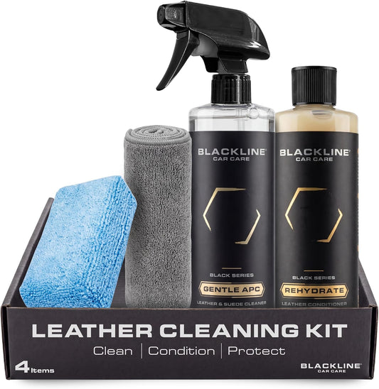 Leather Cleaner & Conditioner Kit + Towel & Applicator, 4-Piece