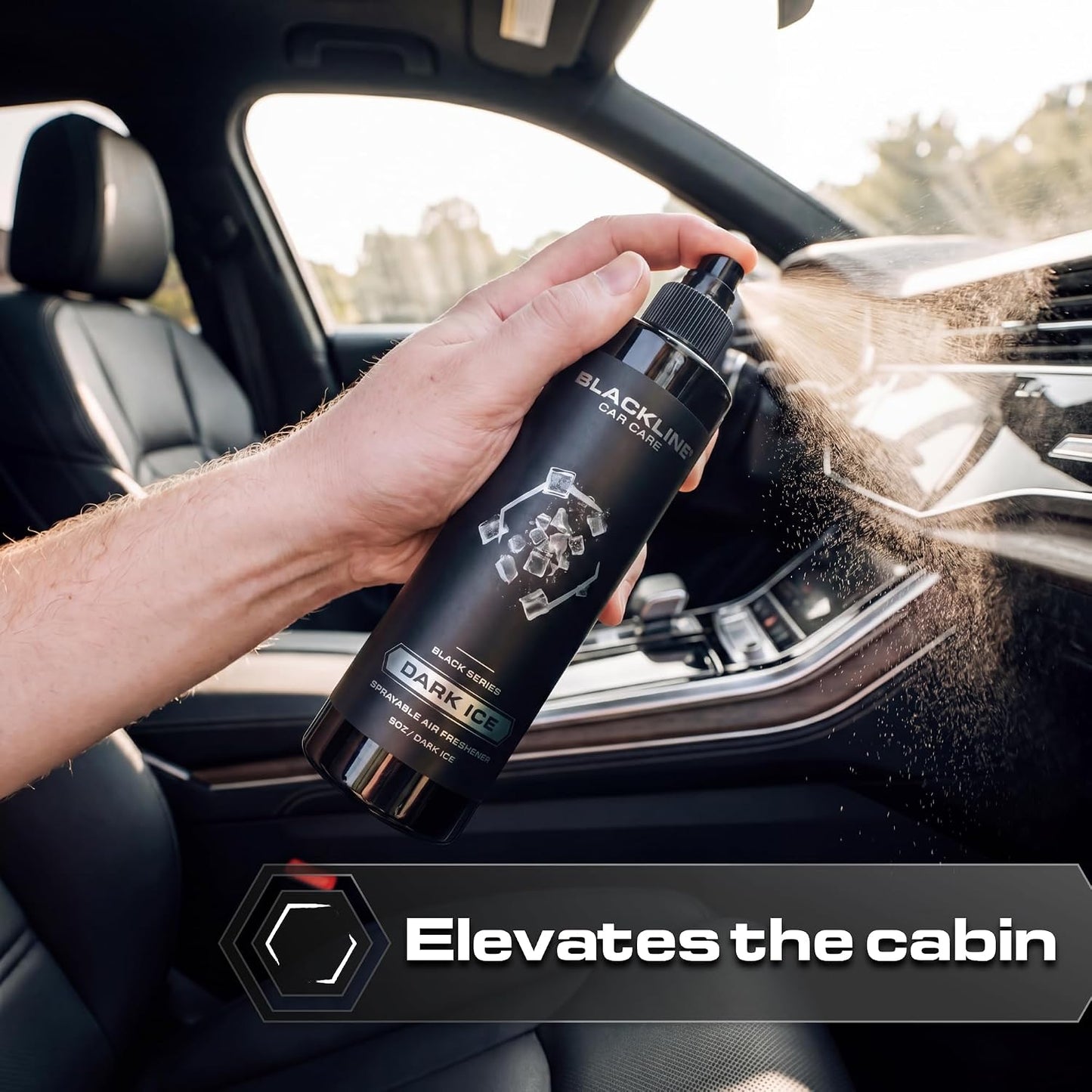 Dark Ice Car Air Freshener Spray - Cool, Bold Odor Eliminator