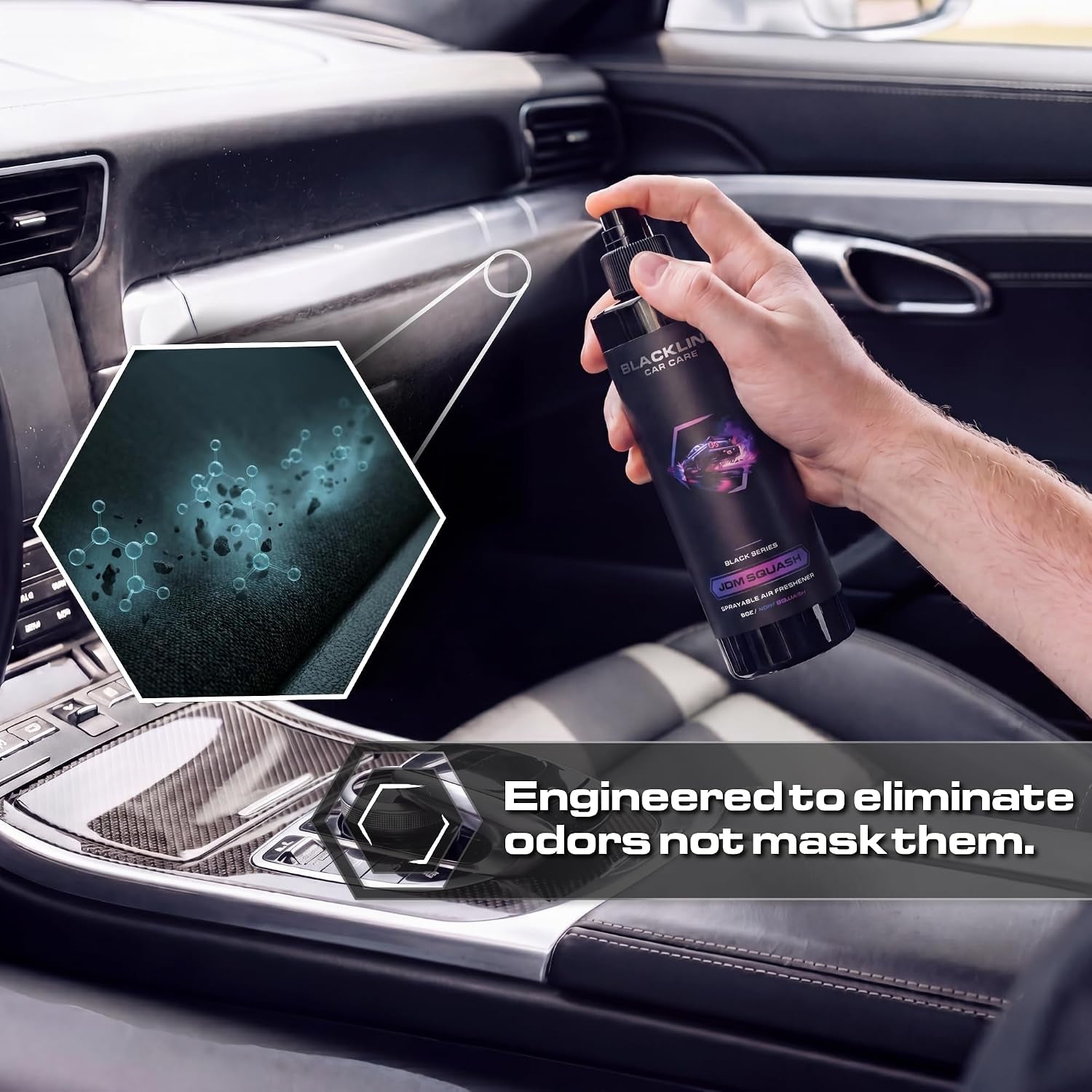 JDM Squash Car Air Freshener Spray - Cool, Bold Odor Eliminator