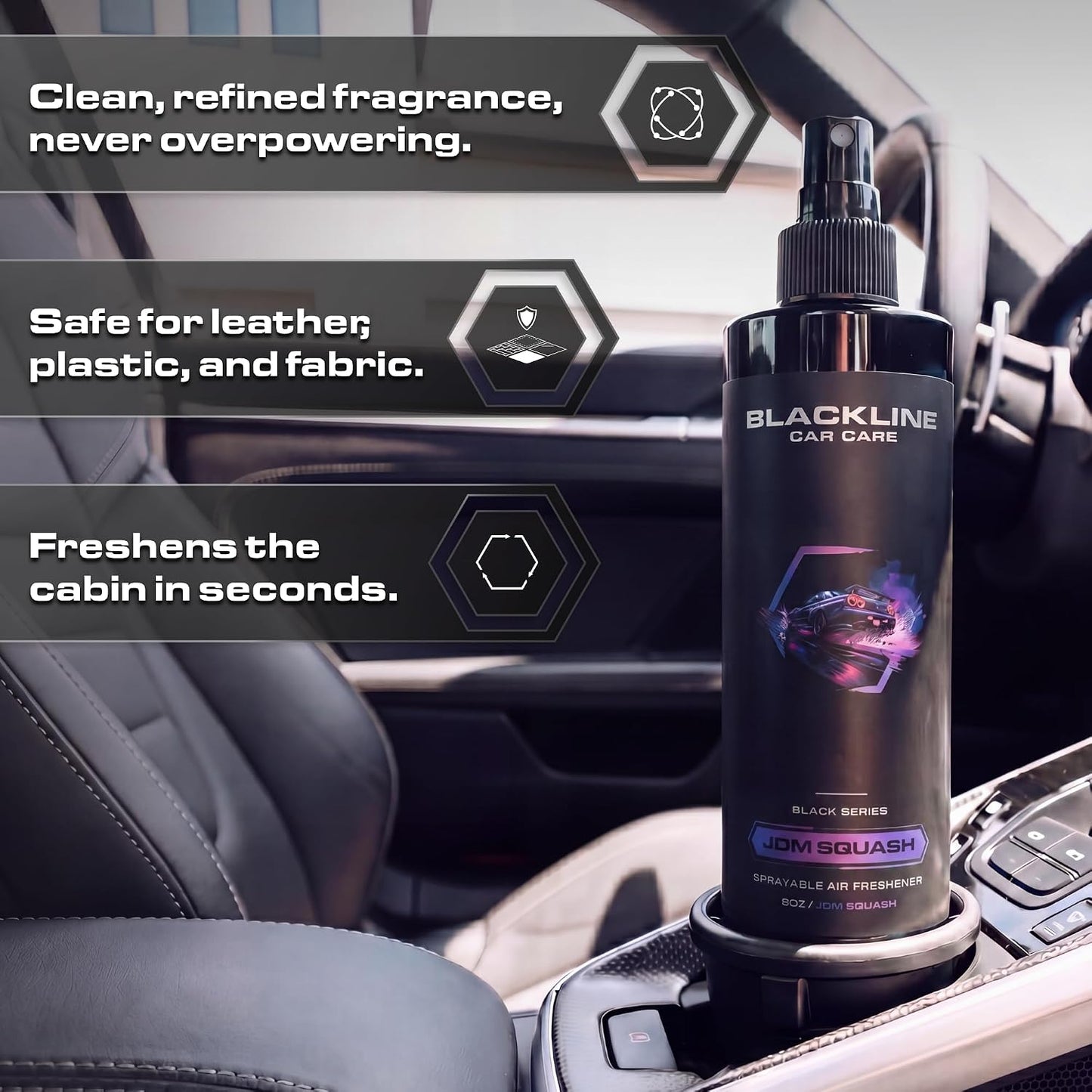 JDM Squash Car Air Freshener Spray - Cool, Bold Odor Eliminator