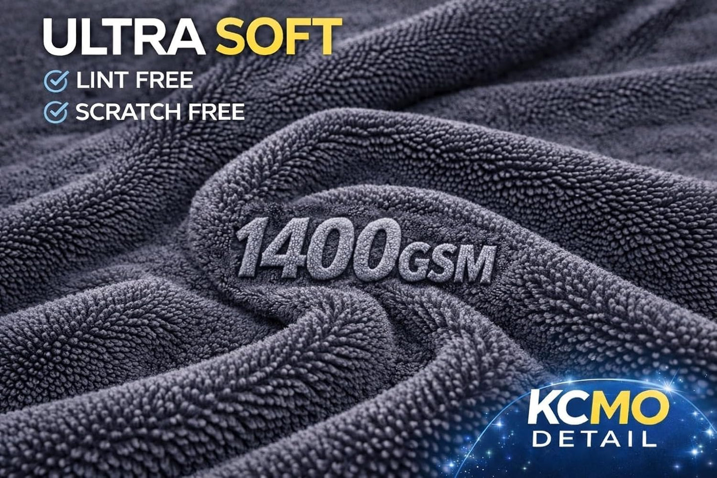 Car Drying Towel - 3Ftx2Ft Xl-Popular Pick among Detailing Pros -Aqua 1400 GSM Microfiber Accessory - Absorbs over 8Lbs of Water - Leaves No Streaks, Spots or Scratches-Dries an Entire Car